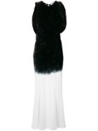 Attico Two Tone Gown - Black