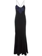 Galvan Cut-out Spaghetti Straps Dress, Women's, Size: 34, Black, Triacetate/polyester/spandex/elastane
