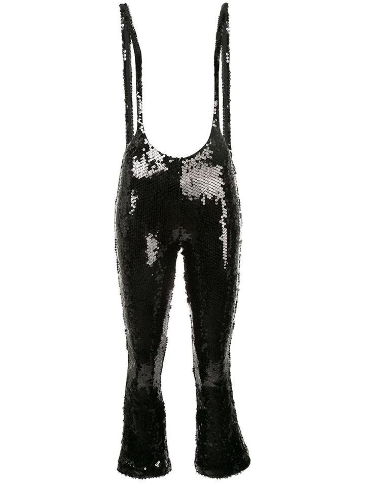 Filles A Papa Sequin Braces Jumpsuit - Black