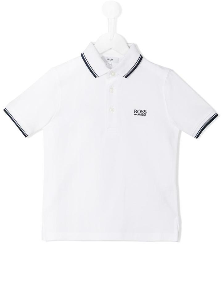 Boss Kids Embroidered Logo Polo Shirt, Boy's, Size: 8 Yrs, White