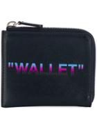 Off-white Quote Print Wallet - Blue
