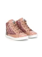 Hogan Kids Rebel Hi-top Sneakers, Girl's, Size: 23, Pink/purple