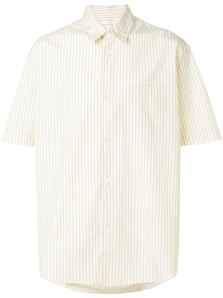 Our Legacy Shortsleeved Striped Shirt - Yellow & Orange