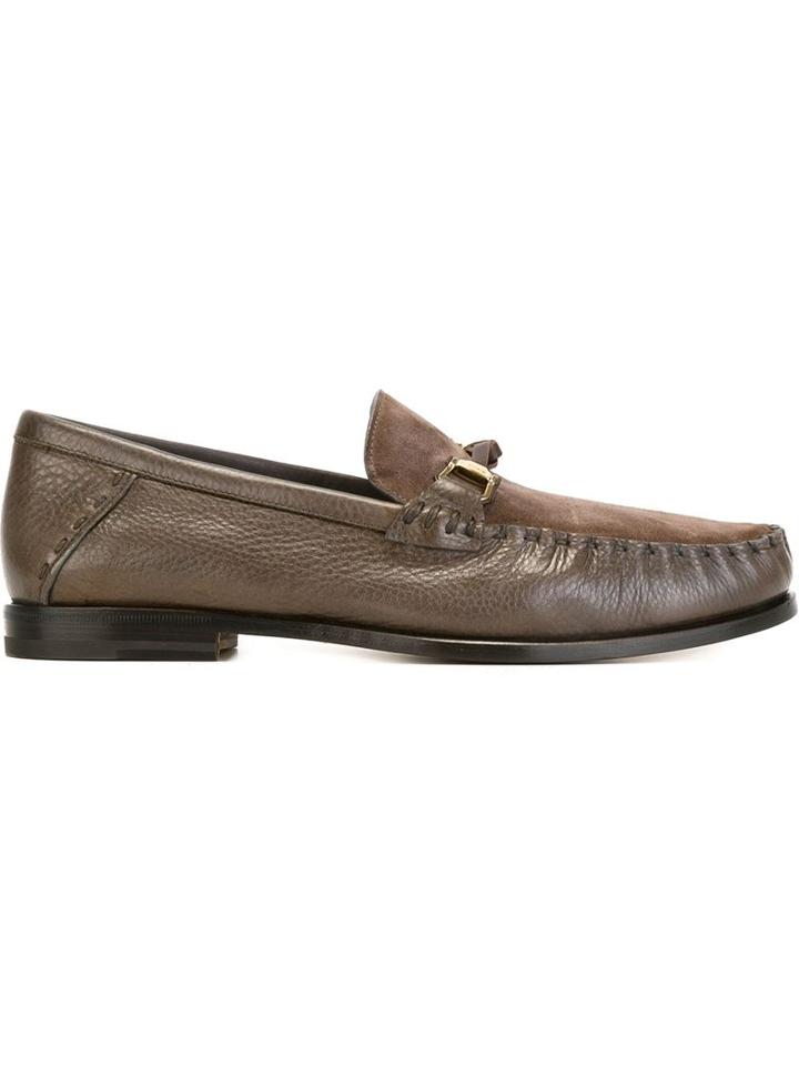 Santoni Classic Loafers, Men's, Size: 10, Brown, Leather