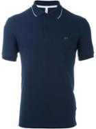 Sun 68 Contrast Trim Polo Shirt, Men's, Size: Xxl, Blue, Cotton/spandex/elastane