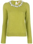 Nº21 Diamond Neck Sweater - Green