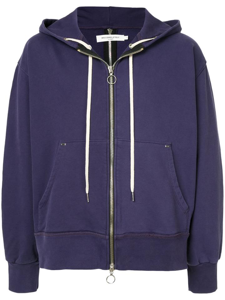 Mr. Completely Double Zipper Hoodie - Pink & Purple