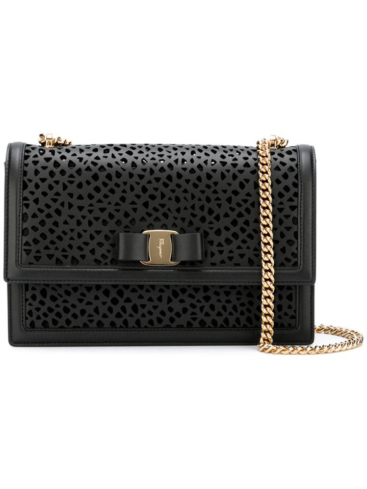 Salvatore Ferragamo Ginny Shoulder Bag - Black