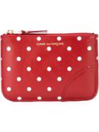 Comme Des Garçons Wallet 'polka Dots Printed' Purse - Red