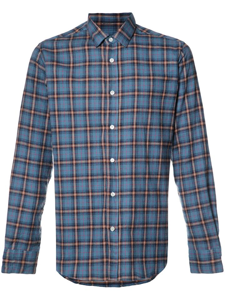 Saint Laurent Checked Shirt - Blue