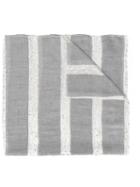 Eleventy - Glitter Striped Scarf - Women - Polyamide/polyester/modal/viscose - One Size, Women's, Grey, Polyamide/polyester/modal/viscose