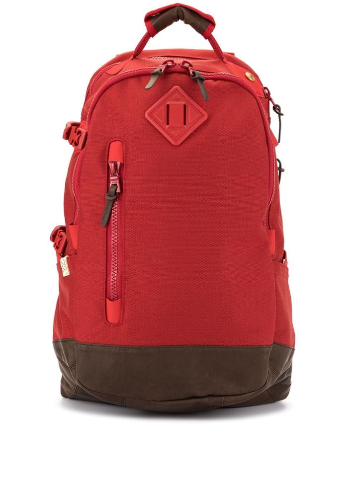 Visvim Two Tone Zip Backpack - Red