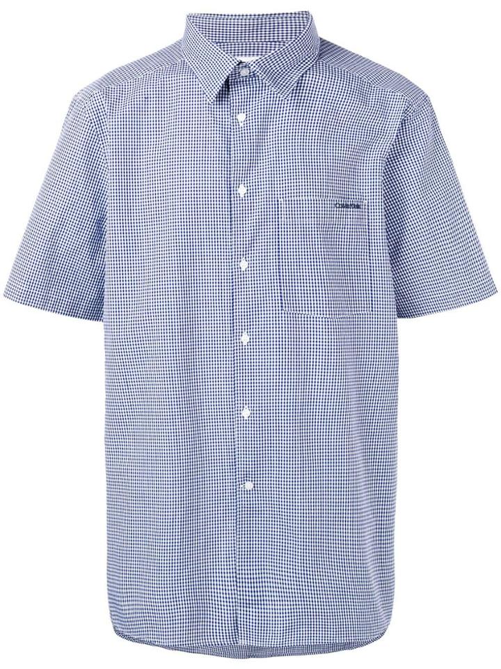 Calvin Klein Short Sleeve Checked Shirt - Blue