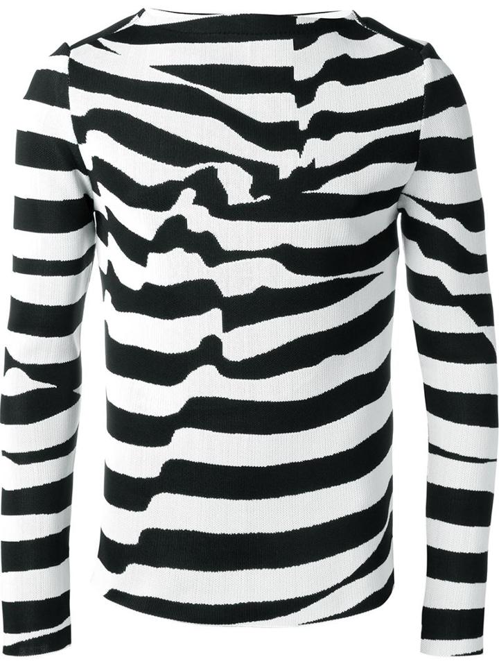 Juun.j Distorted Stripes Print Jumper