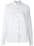 À La Garçonne - Pleated Shirt - Women - Cotton/linen/flax - P, White, Cotton/linen/flax