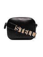 Stella Mccartney Black Logo Strap Mini Camera Bag