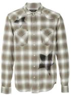Roarguns Star Patch Plaid Shirt - Grey