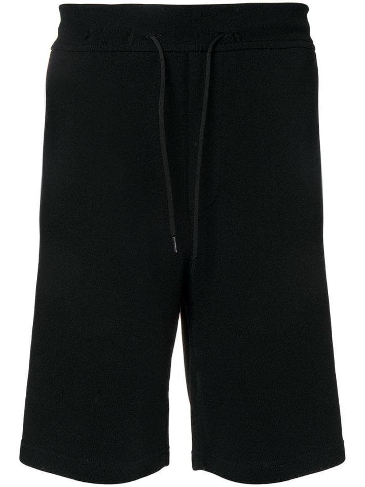 Valentino Vltn Logo Panel Shorts - Black