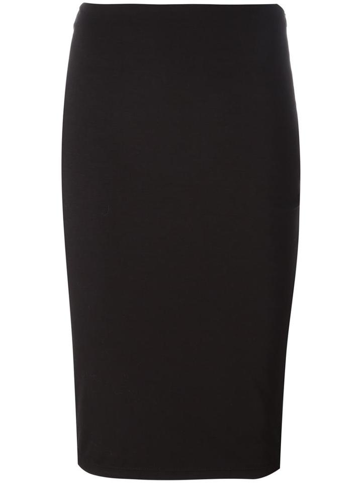 T By Alexander Wang Pencil Skirt, Women's, Size: Medium, Black, Rayon/polyester/spandex/elastane
