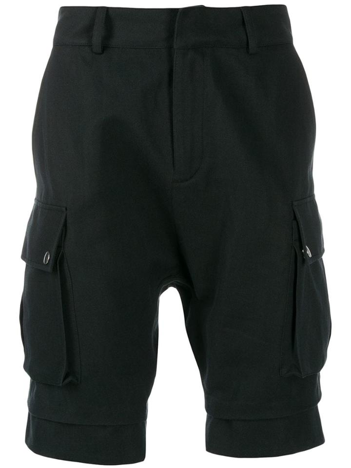 Balmain Drop Crotch Shorts - Black