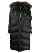 As65 Long Puffer Coat - Black