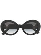 Valentino Eyewear V Logo Round Sunglasses - Black