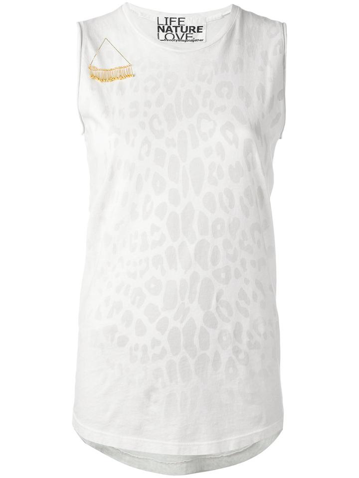 Freecity - Leopard Print Top - Women - Cotton - S, Nude/neutrals, Cotton