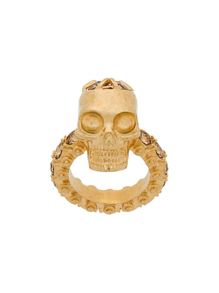 Alexander Mcqueen Skull Ring - Gold