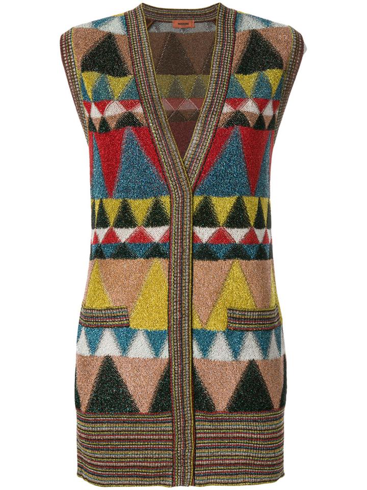 Missoni Sleeveless Geometric Cardigan - Multicolour