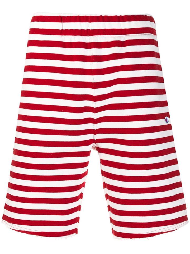 Champion Striped Bermuda Shorts - Red