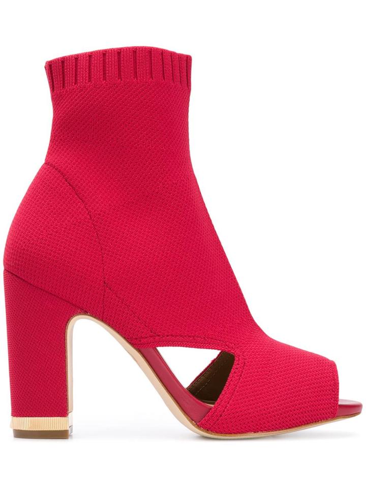Michael Michael Kors Valerie Sock Sandals - Red