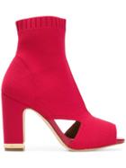 Michael Michael Kors Valerie Sock Sandals - Red