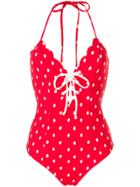 Marysia Broadway Tie Swimsuit - Red