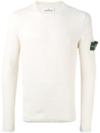 Stone Island Arm Patch Jumper, Men's, Size: Xxl, Nude/neutrals, Cotton/polyamide