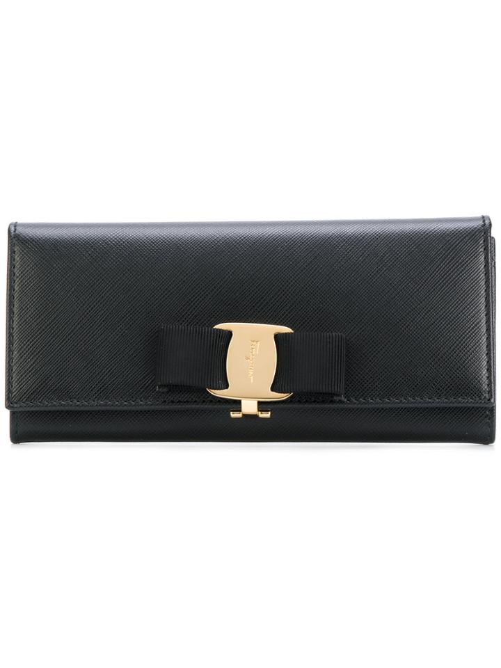Salvatore Ferragamo Vara Continental Wallet - Black