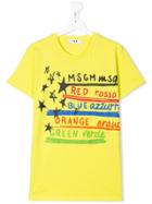 Msgm Kids Printed T-shirt - Yellow