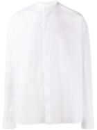 Haider Ackermann Oversized Long Sleeve Shirt, Men's, Size: Small, White, Cotton