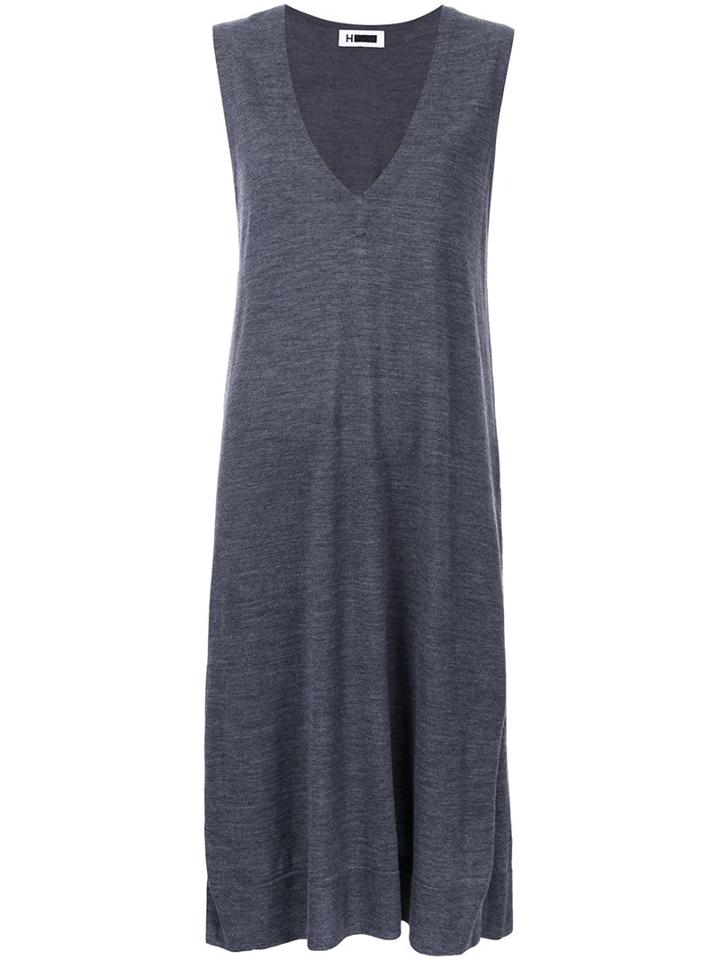 H Beauty & Youth. Side Slits Knit Tank, Women's, Grey, Wool