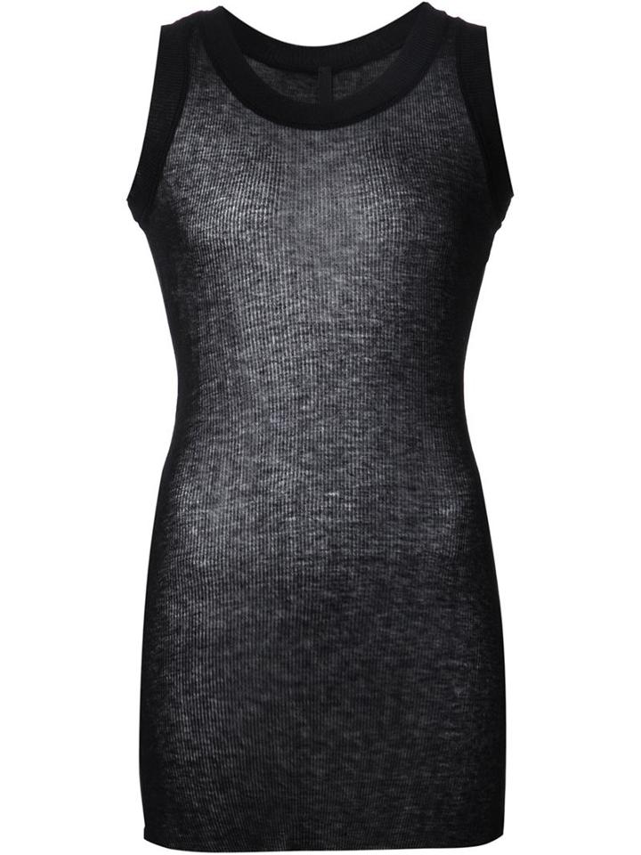 Barbara I Gongini Semi Sheer Ribbed Tank Top