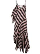 Marques'almeida Striped Asymmetric Maxi Dress - Pink