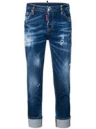 Dsquared2 Medium Easy Cropped Jeans - Blue