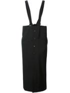Yohji Yamamoto Vintage Suspender Skirt, Women's, Size: Medium/large, Black