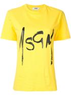 Msgm Logo Printed T-shirt - Pink