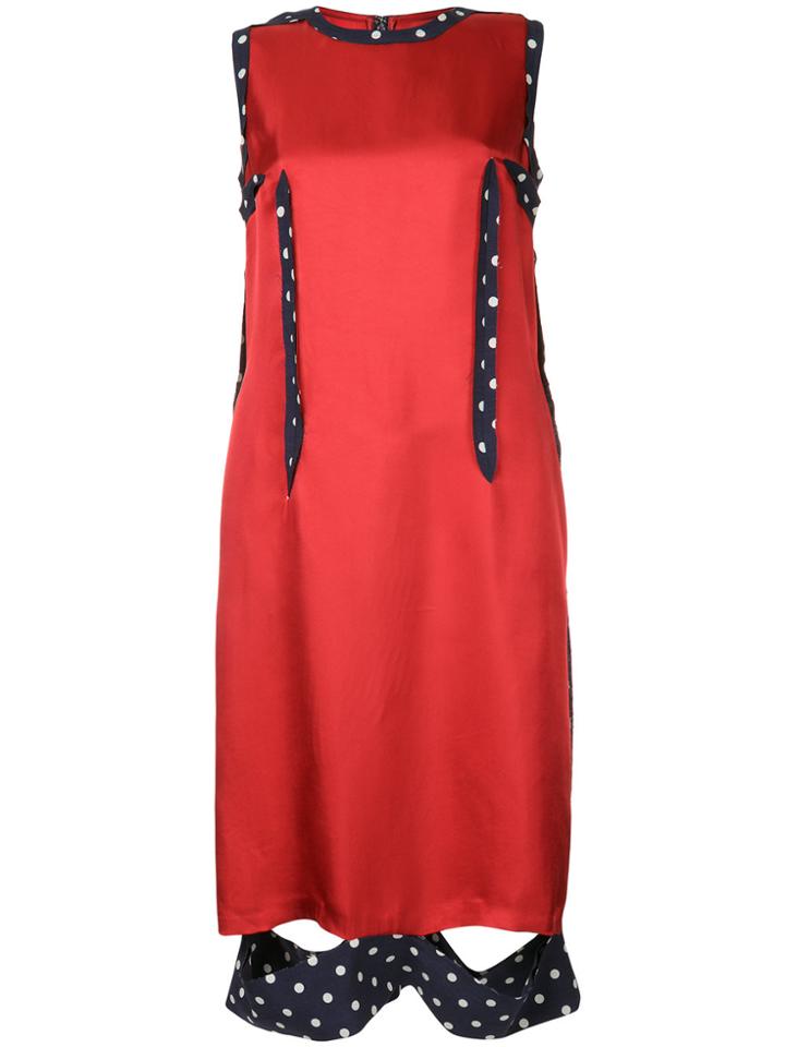 Maison Margiela Contrast Trim Dress - Red