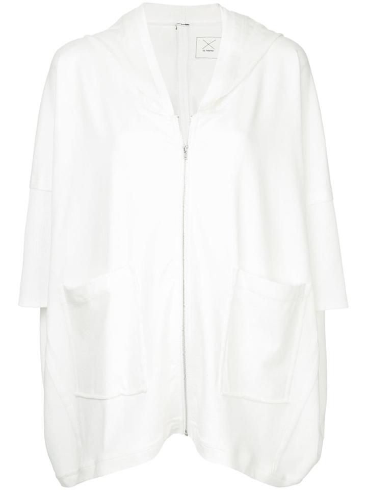 Taylor Panelled Cube Hoodie - White