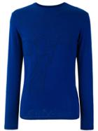 Versace Collection Medusa Embossed Sweater - Blue