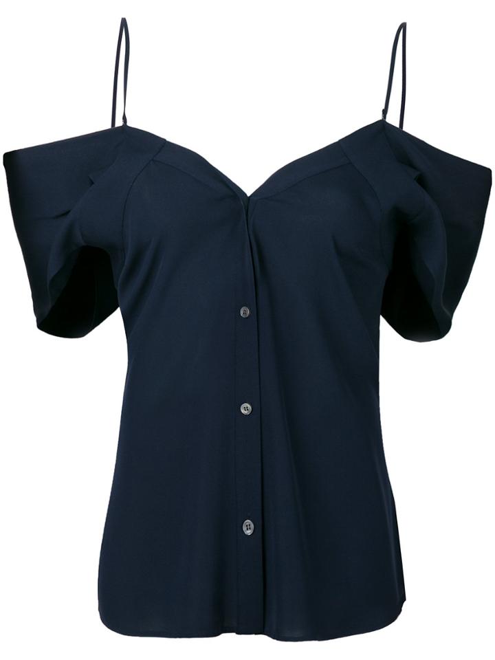 Theory Off Shoulder Blouse - Blue