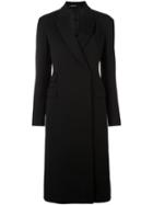 Maison Margiela Tailored Long Coat, Women's, Size: 42, Black, Cotton/polyamide/viscose/virgin Wool