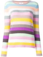Allude Striped Sweater, Women's, Size: Small, Pink/purple, Cashmere