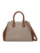 Gucci - Gg Supreme Top Handle Bag - Women - Leather/canvas/metal/microfibre - One Size, Nude/neutrals, Leather/canvas/metal/microfibre